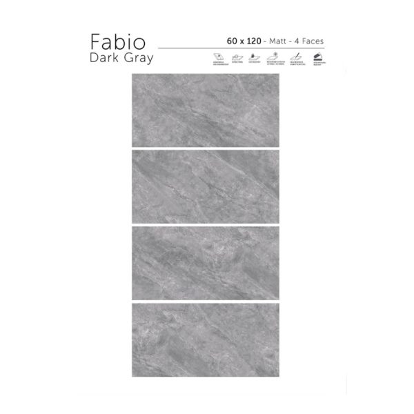 سرامیک Fabio خاکستری مشکی